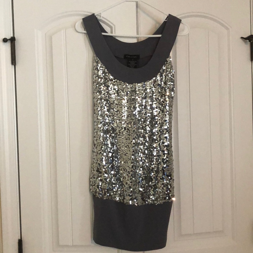 Sequence silver dress